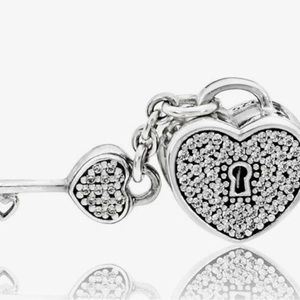 Pandora Lock of Love Heart Charm